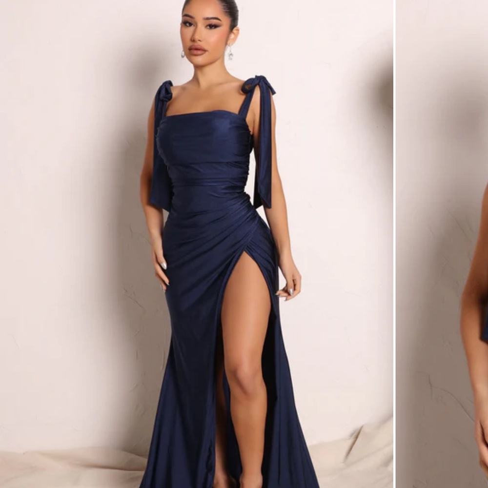 Fashion Nova Navy Blue Maxi Dress